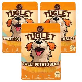 Tuglet 795850910509 Sweet Potato Roll For Dogs Chew Treats Natural Dog Snacks 3-pack 3 X 200g/7oz