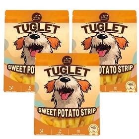 Tuglet 795850910561 Sweet Potato Natural Dog Treats Chewy Training 3-pack 3 X 460g/1 Lb