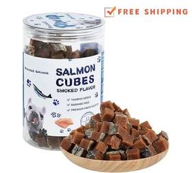 Tuglet 795850911704 Salmon Dog Treats Jerky Training Rich In Omega-3 Smoked Flavor 12oz