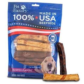 78109 Tv Non-branded Items Pets 100% Made In Usa Beefhide 5 Inch Chip Rolls 8.3 Ounce Pack Of 1 Beef And Chicken