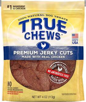 019281-6303 Tyson Foods-child Blue Buffalo True Chews Jerky Cuts Natural Dog Treats Chicken 4 Oz Bag