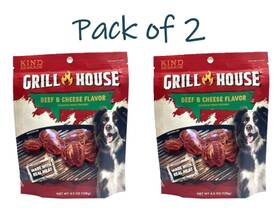 Tzumi Pets 840139914843 Grill House Beef And Cheese Flavor Dog Treats 4.5-oz - Pack Of 2