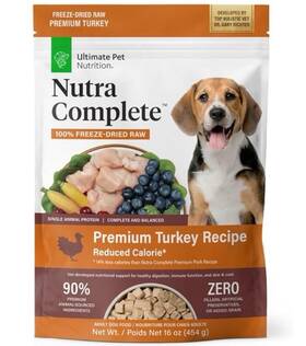 Ultimate Pet Nutrition 850048869240 Nutra Freeze Dried Raw Premium Complete Turkey Adult Dog Food 16oz