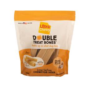 8023 Ultra Chewy Double Treat Bone Peanut Butter Value Pack 22.4oz