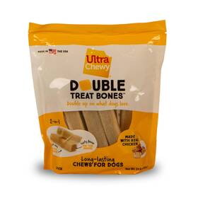 8030 Ultra Chewy Double Treat Bone Chicken Value Pack 22.4oz Rdtba