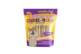 Ultra Chewy 810051536430 Double Treat Bones Favorites Dog Treats Made In The Usa Healthy Ea