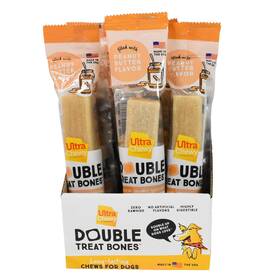 Ultra Chewy 877869000553 Peanut Butter Double Treat Bones Long-lasting Dog Treats Made In