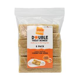 Am-9075 Ultra Chewy Bacon And Cheese Double Treat Bones 2.8 Ounce Pack Of 6