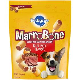 Un Brand 445037575528 Dry Dog Treats Marrobone Real Beef Flavor 6 Lb. Bag