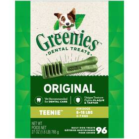 Un Brand 445038784776 Original Teenie Natural Dry Dental Treats For Dogs 27 Oz Pack 96