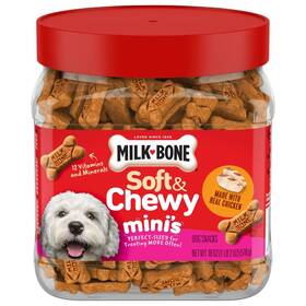 Un Brand 445057971973 Milk Bone Soft And Chewy Mini S Dog Treats Made With Real Chicken 18 Oz Canister