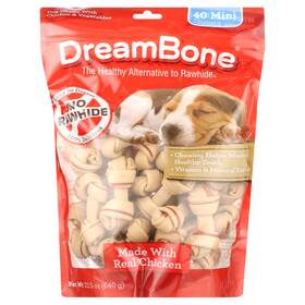Un Brand 744110582239 Chicken Flavored Rawhide-free Dog Chews Mini 22.5 Oz. 40 Count