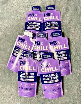 Under The Weather 850057580167 Pb And Chill Dog Peanut Butter Treats Vet Formulated - Pack Of 7