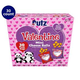 Utz 041780025562 Valentine Mini Cheese Ball Treats 0.25 Oz 30 Count