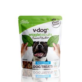 V-dog 040232375392 Vegan Wiggle Biscuit Organic Treats Peanut Butter 10 Ounce Superfoods