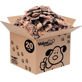 Vp04644 Valuebull Lamb Lung Wafers For Dogs Premium 20 Lb Bulk Pack - All Natural Treat Soft