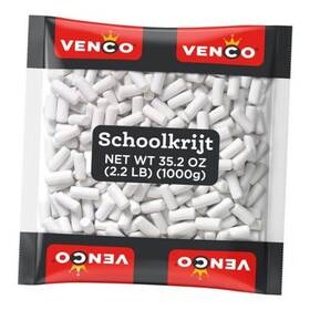 Venco 8714200213130 Schoolkrijt Licorice Chalk Candy - School Sticks White