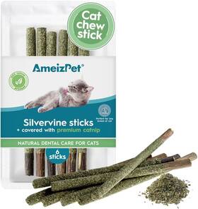 Ventus Artis Mb 445020075066 Silvervine Sticks For Cats Chew Covered With Catnip Dust - Natural Matat