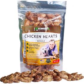 Vet Recommended 632726079048 Premium Whole Chicken Hearts For Dogs And Cats 5oz Bag Freeze Dried Natura
