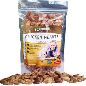 Vet Recommended 744110990133 Whole Chicken Hearts For Dogs And Cats 5oz Bag Freeze Dried Treats