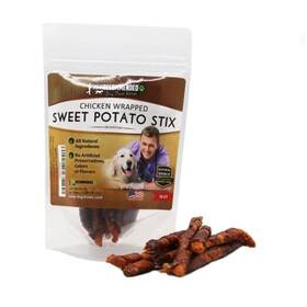 Luck005 Vet Recommended Premium Chicken Wrapped Sweet Potato Jerky Treats - 10 Count