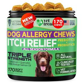 Vet Treat 860011121053 Dog Allergy Relief Chews - 170 Soft Brown