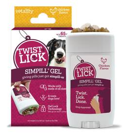Vetality 190623301803 Twist Lick Simpill Pill Hider Treat For Dogs Chicken Flavor Up To 65 Trea