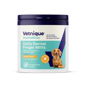 Vetnique Dntl-fm50c-1 Dentabliss Cat And Dog Teeth Cleaning Dental Wipes Toothbrush Alternative