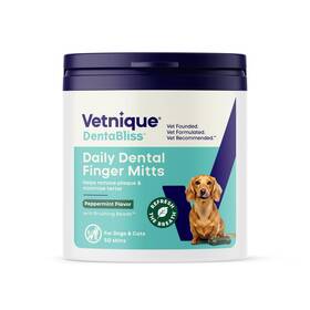 Dntl-fm50pm-1 Vetnique Dentabliss Dog Dental Finger Mitts Vet-formulated Plaque And Breath Control