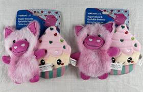 Vibrant Life 194346533787 2 Valentine S Day Sugar Snout Sweetie Pig Flatties Dog Toys 4pcs