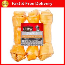 Vietnam Dexin Food Co. Ltd 711181526486 Rawhide 9 Inch Large Knotted Bones Artificial Chicken Flavored Chews For Dogs Dry