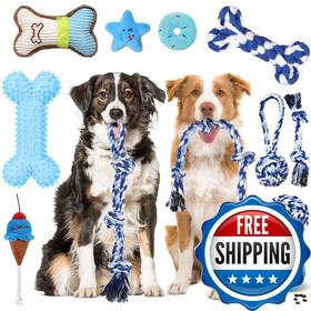B0dyjs2j88 Vinsot 12 Pack Large Dog Chew Toys For Aggressive Chewers Dogs Teething Wit