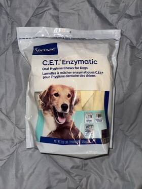 90607 Virbac Animal Health Cet Enzymatic Chews For Dogs Large 50 Lbs 30 Brown
