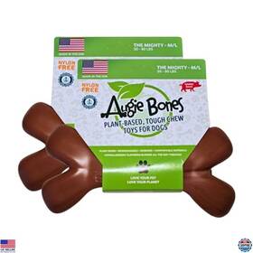 B0d6j4qy74 Visit The Augie Bones Store Mighty 2-pack Eco-friendly Dog Chew Toys - Bacon Flavor For Aggressive Chewers