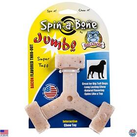 B0794cpzrs Visit The Bullibone Store Spin-a-bone Nylon Dog Chew Toy - Interactive Oral Health And Instincts