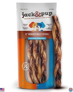B096kz8nh5 Visit The Jack&pup Store 6-inch All-natural Bully Sticks For Dogs - 7 Pack Long-lasting Chews
