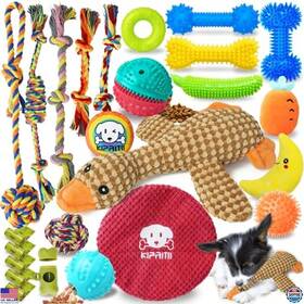 Kpct32 Visit The Kipritii Store 25-pack Puppy Teething Chew Toys - Rope Treat Balls And Squeaky