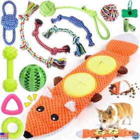 Lsdt002 Visit The Mrsohret Store 15 Pack Dog Toys For Aggressive Chewers No Stuffing Interactive Puzzle Puppy