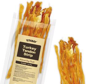 Vitaday 313043482420 Turkey Tendon For Dogs Strip 3 Oz 100% Natural Usa-sourced