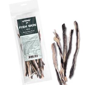 Vitaday 711604831575 Dog Jerky 100% Fish Skin Treats Tough Grain-free Rawhide Alternative N