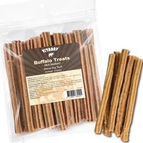 Vbs03 Vitaday Buffalo Dog Treats Stick M 8oz Natural Low-fat 8 Ounce Pack Of 1