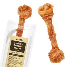 Vtb05-1 Vitaday Turkey Tendons For Dogs All Natural Healthy Dog 1 Count Pack Of