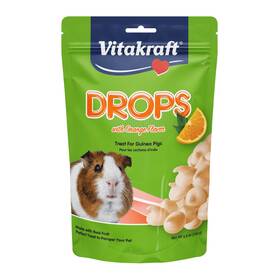 25446 Vitakraft Drops With Orange Flavor Guinea Pig Treats 5.3 Oz Bag Delicious Yog