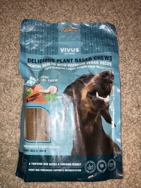 Vivus 627987927016 Pet Foods Plant Based Dental Chews Teeth Cleaning Fresh Breath 10.5 Oz