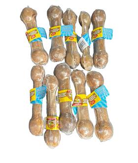 Vo-toys 075726106381 Paws Dog Premium Pressed 6 Inch Compressed Rawhide Chew Barbell Bones Med 10 Count