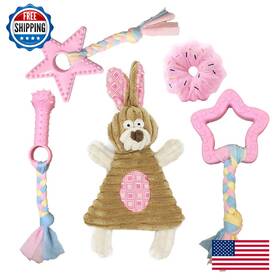 B0867bqqv8 Volacopets Puppy Teething And Chew Toys For Small Dogs - Crinkle Squeak Washable