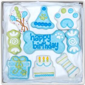 W Fers 313051428465 Wufers Dog Birthday Cookie Box - Treat Cookies Gifts Human Grade