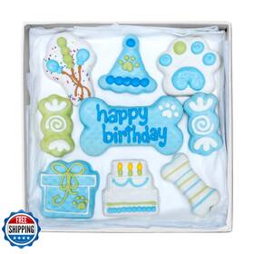 W Fers B084x7sj78 Wufers Birthday Boy Cookie Gifts For Dogs Gourmet-decorated Treats Made