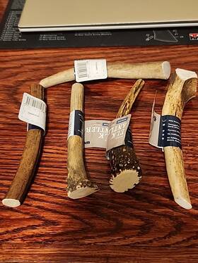 Wag 195515028783 5x Amazon Brand Elk Antler Naturally Shed Medium For Dogs 15-30 Lbs