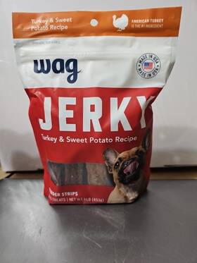 1999012 Wag Jerky Dog Treats Turkey And Sweet Potato 1 Lb New